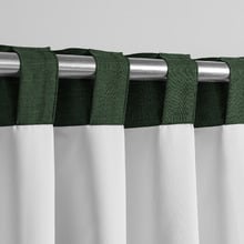 Lynden Faux Linen Blockout Concealed Tab Top Curtains (Set of 2)